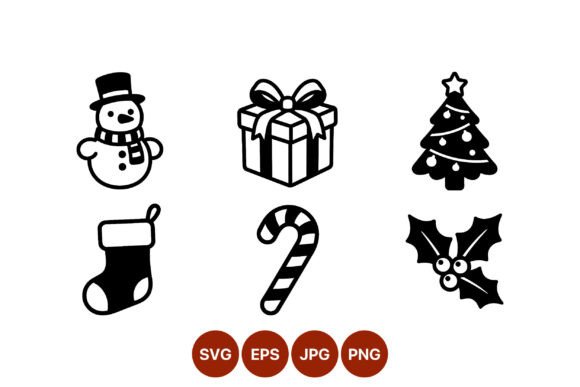 Christmas Blackboard Vector Icons: A Festive Graphic Design Asset for Marketers