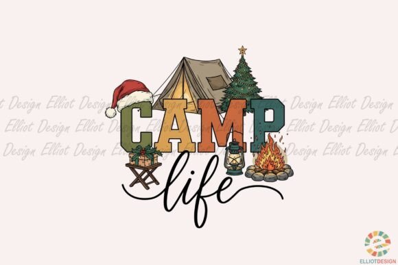 Christmas Camp Life Design.png: A Versatile Illustration for Holiday Branding