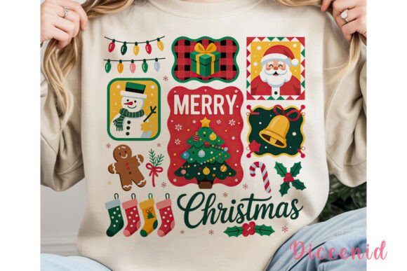 Christmas Collage Clipart PNG: A Festive Graphic Design Asset for Local Business Branding