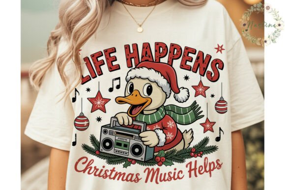 Christmas Duck Boombox PNG Clipart Review for Embroidery Projects