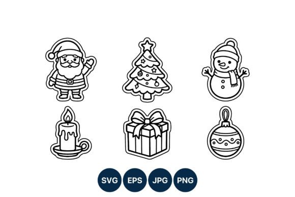 Christmas Icons Line Art Set Review: A Designer’s Perspective
