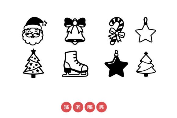 Christmas Icons Set Vector: A Versatile Illustration for Seasonal Branding