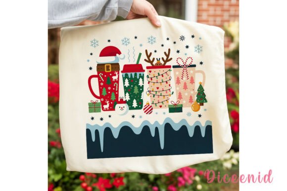 Christmas Mugs Sublimation Design for Illustrations