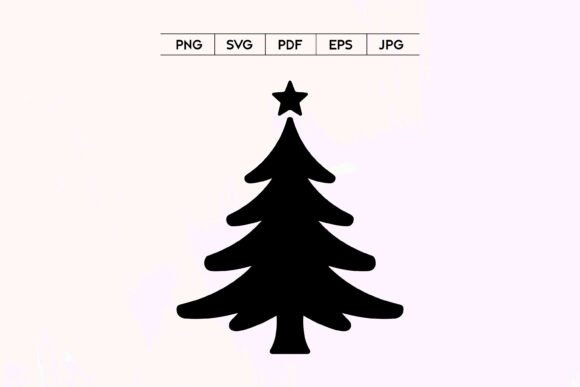 Christmas Tree Silhouette Icon: A Versatile Illustration for Content Creators
