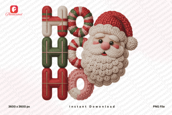 Christmas Yarn Crochet Santa PNG: A Versatile Illustration for Content Creators