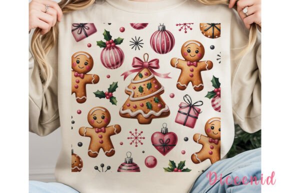 Cute Gingerbread Christmas Pattern PNG: A Versatile Illustration for Content Creators