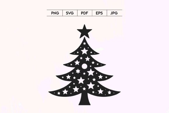 Decorated Christmas Tree with Stars Icon Review for Real Projects