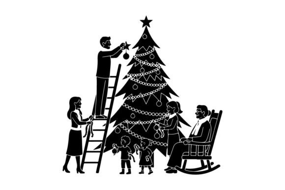 Family Decorating Christmas Tree with Si Review