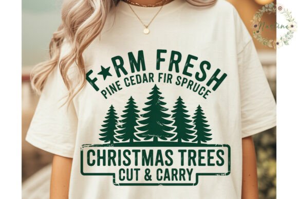 Farm Fresh Christmas Trees PNG Clipart: A Versatile Illustration for Seasonal Design