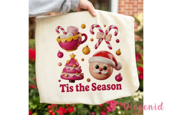 Festive Pink Christmas PNG Clipart for Vibrant Website and Editorial Design