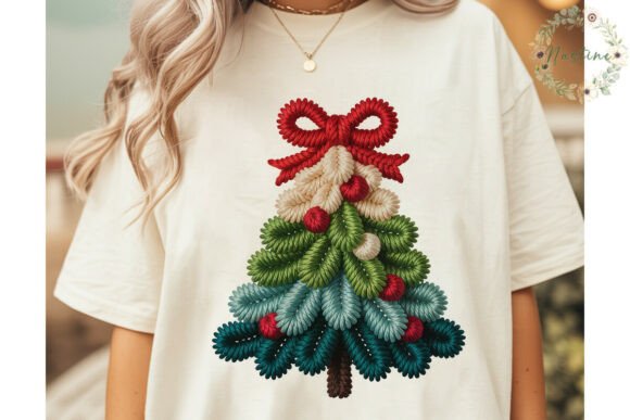 Fluffy Christmas Tree Sublimation Design: A Festive Illustration for Handmade Creations