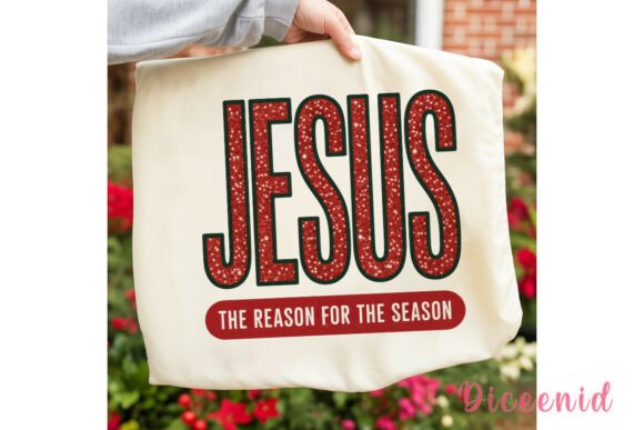 Glitter Jesus Christmas PNG Clipart: A Sparkling Illustration for Creative Campaigns
