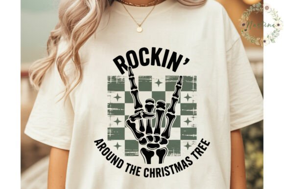 Grungy Rockin Christmas Hand PNG: A Bold Illustration for Creative Content