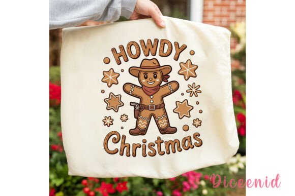 Howdy Christmas Gingerbread PNG Clipart: A Festive Illustration Asset for Creative Projects