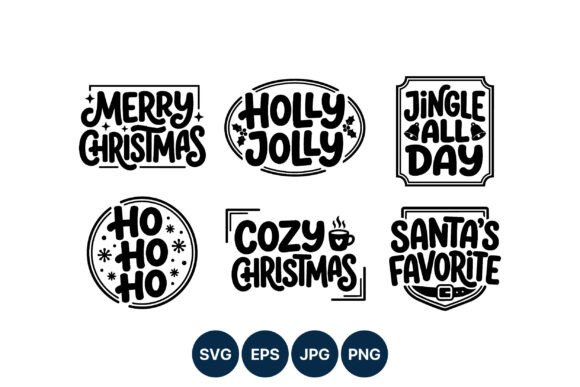 Merry Christmas Holly Jolly Lettering for Vibrant Editorial and Web Design