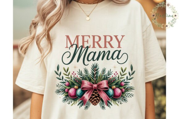 Merry Mama Mini Christmas PNG Clipart Review: A Versatile Illustration for Holiday Branding