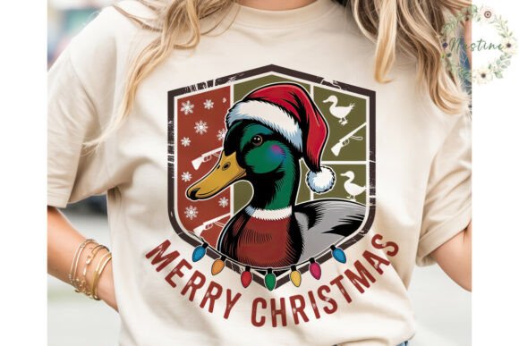 Rustic Mallard Christmas PNG Clipart