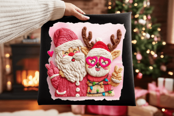 Santa Reindeer Christmas PNG: A Festive Illustration for Handmade Projects