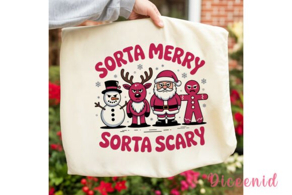Sorta Merry Scary Christmas PNG Clipart for Marketing & Illustrations