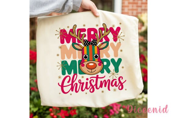 Vibrant Reindeer Christmas PNG Clipart: A Festive Graphic Design Asset
